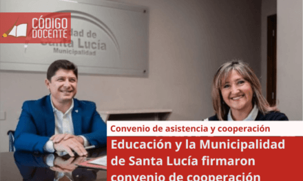 Educación y la Municipalidad de Santa Lucía firmaron convenio de cooperación
