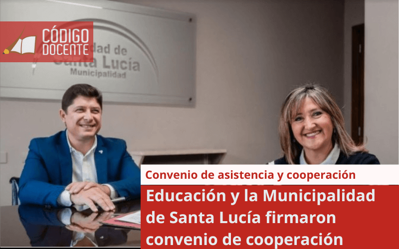 Educación y la Municipalidad de Santa Lucía firmaron convenio de cooperación