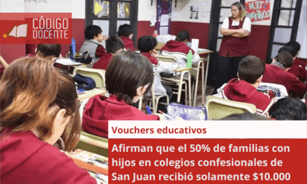 Vouchers educativos: afirman que el 50% de familias con hijos en colegios confesionales de San Juan recibió solamente $10.000