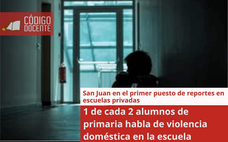 1 de cada 2 alumnos de primaria habla de violencia doméstica en la escuela