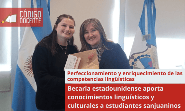 Becaria estadounidense aporta conocimientos lingüísticos y culturales a estudiantes sanjuaninos