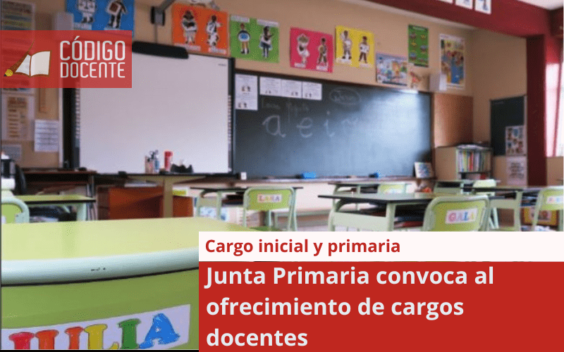 Junta Primaria convoca al ofrecimiento de cargos docentes