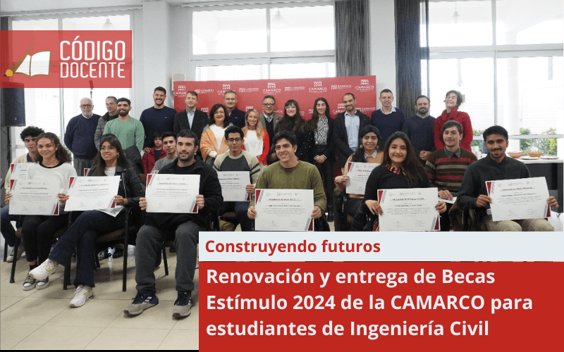 Renovación y entrega de Becas Estímulo 2024 de la CAMARCO para estudiantes de Ingeniería Civil