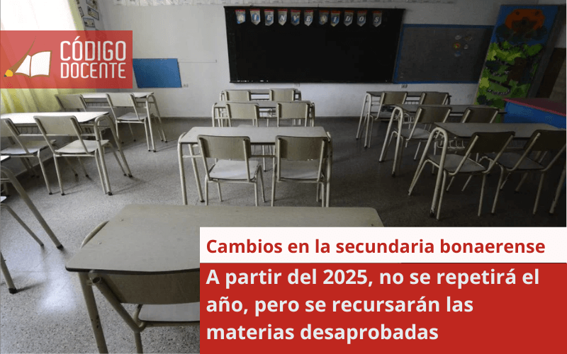 Cambios en la secundaria bonaerense: ya no se repetirá el año, pero se recursarán las materias desaprobadas