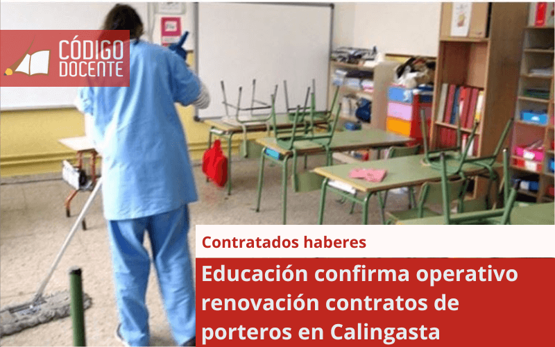 Educación confirma operativo renovación contratos de porteros en Calingasta