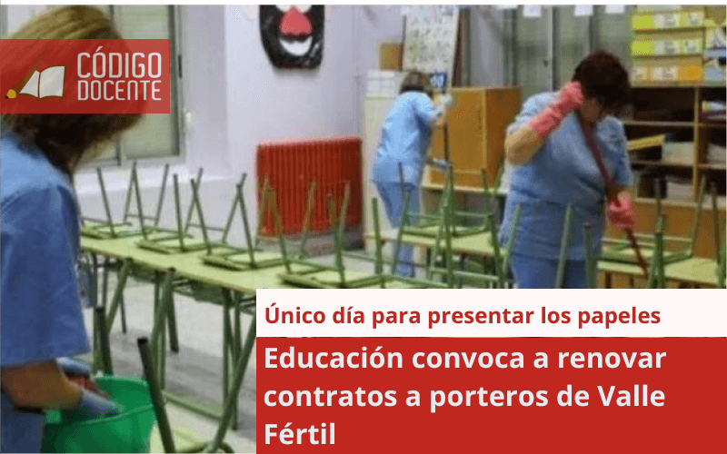 Educación convoca a renovar contratos a porteros de Valle Fértil