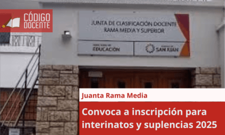 Rama Media convoca a inscripción para interinatos y suplencias 2025