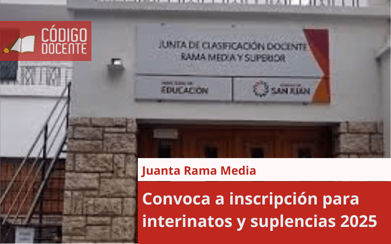 Rama Media convoca a inscripción para interinatos y suplencias 2025