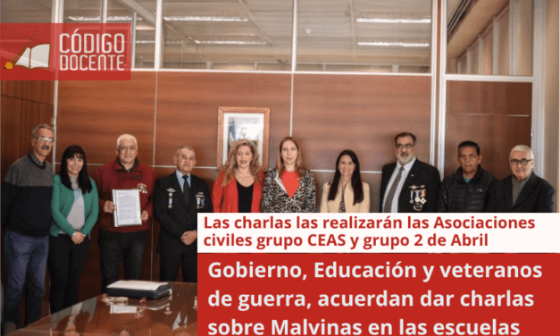 Gobierno, Educación y veteranos de guerra, acuerdan dar charlas sobre Malvinas en las escuelas