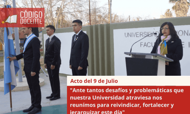 ﻿”Ante tantos desafíos y problemáticas que nuestra Universidad atraviesa nos reunímos para  reivindicar, fortalecer y jerarquizar este día”