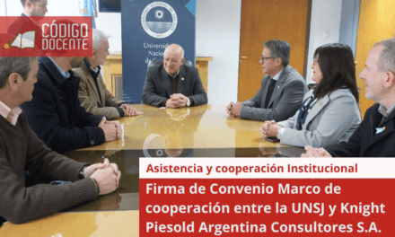 Firma de Convenio Marco de cooperación entre la UNSJ y Knight Piesold Argentina Consultores S.A.