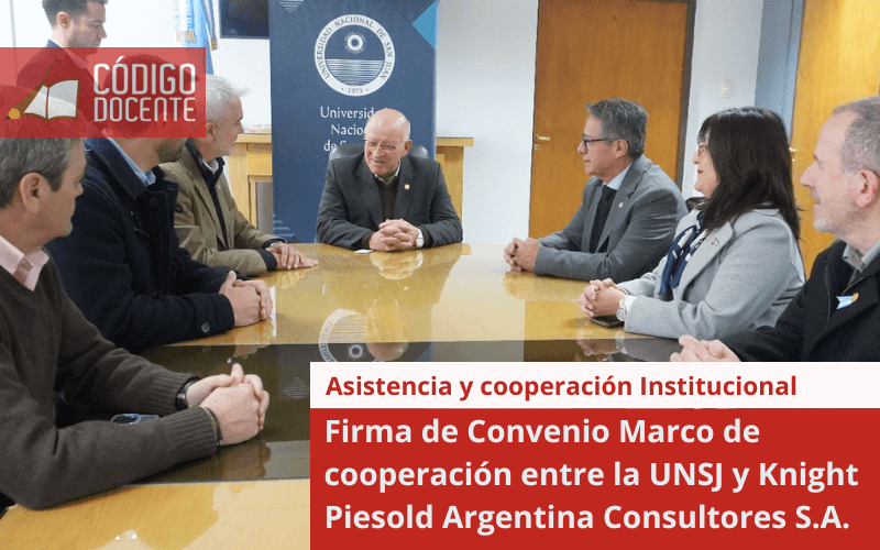 Firma de Convenio Marco de cooperación entre la UNSJ y Knight Piesold Argentina Consultores S.A.