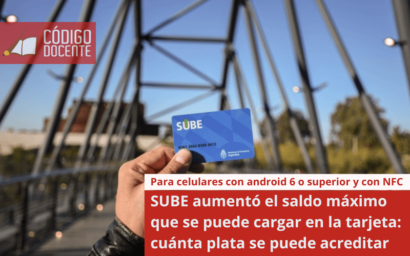 SUBE aumentó el saldo máximo que se puede cargar en la tarjeta: cuánta plata se puede acreditar