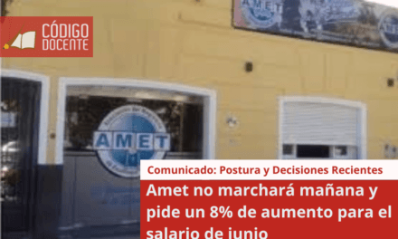 Amet no marchará mañana y pide un 8% de aumento para el salario de junio