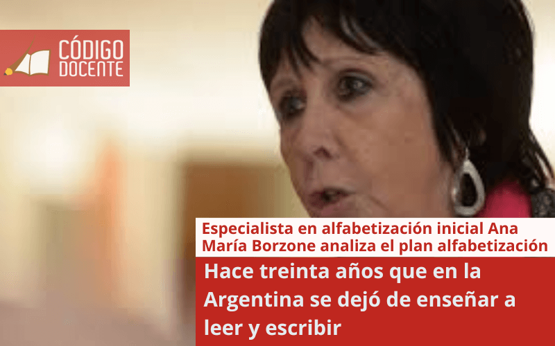 Ana María Borzone: “Hace treinta años que en la Argentina se dejó de enseñar a leer y escribir”