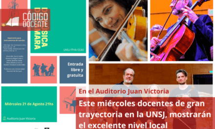 Este miércoles docentes de gran trayectoria en la UNSJ, mostrarán el excelente nivel local