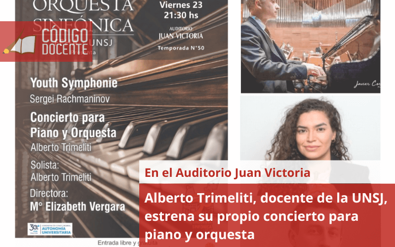 Alberto Trimeliti, docente de la UNSJ, estrena su propio concierto para piano y orquesta