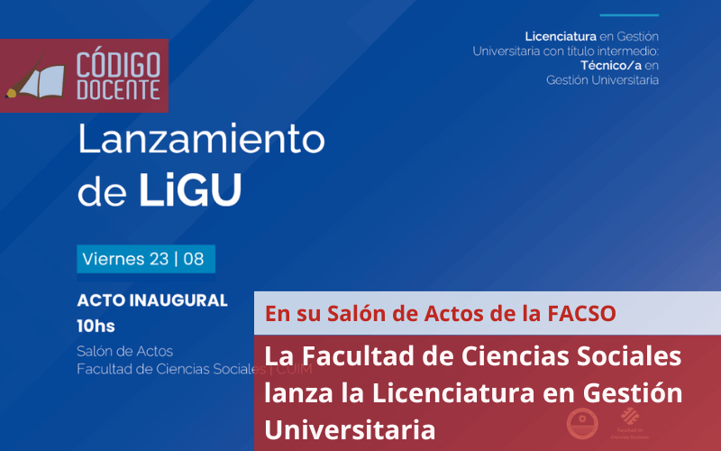 La Facultad de Ciencias Sociales lanza la Licenciatura en Gestión Universitaria