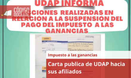 Carta publica de UDAP hacia sus afiliados