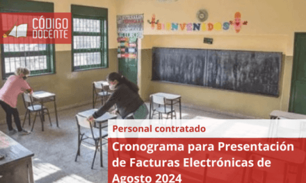 Cronograma para Presentación de Facturas Electrónicas de Agosto 2024