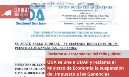 UDA se une a UDAP y reclama al Ministro de Economía la suspensión del Impuesto a las Ganancias