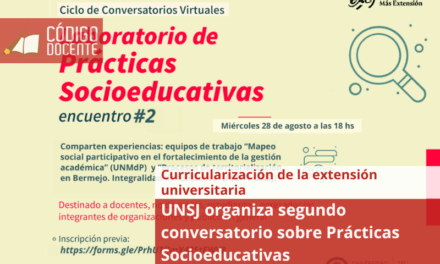 UNSJ organiza segundo conversatorio sobre Prácticas Socioeducativas