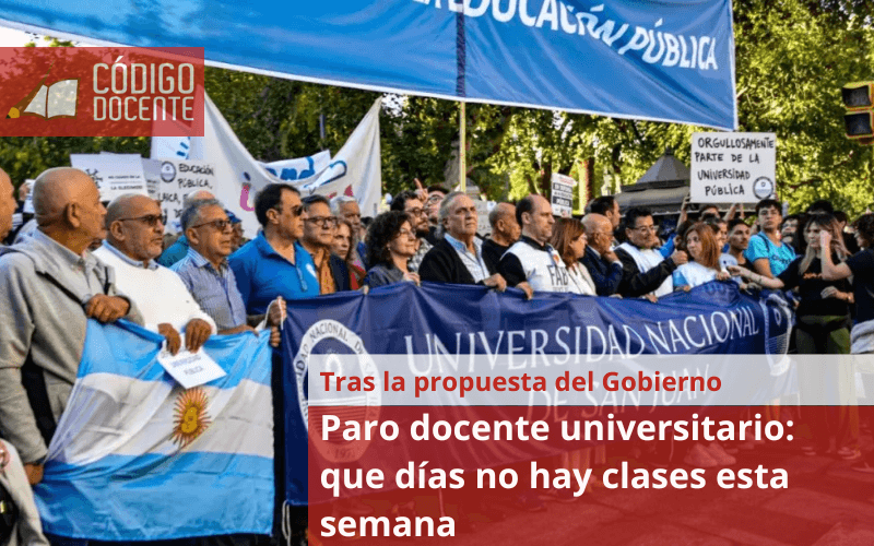 Paro docente universitario: que días no hay clases esta semana