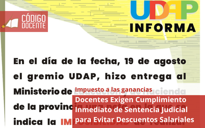 Docentes Exigen Cumplimiento Inmediato de Sentencia Judicial para Evitar Descuentos Salariales