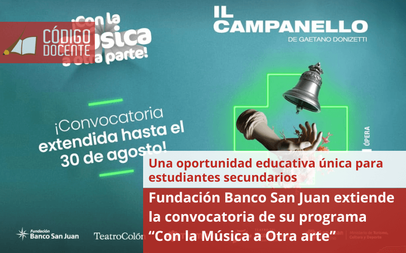 Fundación Banco San Juan extiende la convocatoria de su programa “Con la Música a Otra Parte”