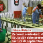 Personal contratado de Educación debe presentar factura de septiembre