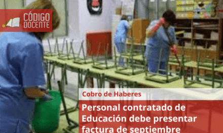 Personal contratado de Educación debe presentar factura de septiembre