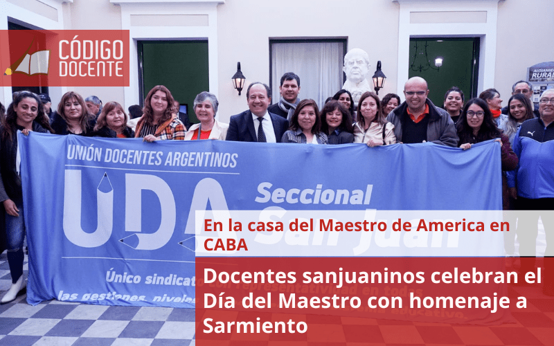 Docentes sanjuaninos celebran el Día del Maestro con homenaje a Sarmiento