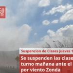 Se suspenden las clases en el turno mañana ante el alerta por viento Zonda