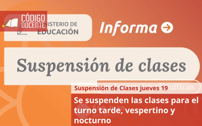 Se suspenden las clases para el turno tarde, vespertino y nocturno