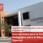 Inscripciones para la Formación Pedagógica para la Educación Especial (Cerrado)