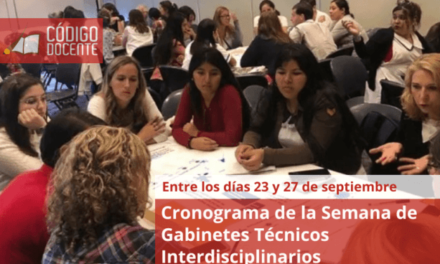 Cronograma de la Semana de Gabinetes Técnicos Interdisciplinarios