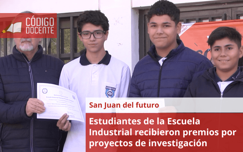 Estudiantes de la Escuela Industrial recibieron premios por proyectos de investigación