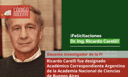 Ricardo Carelli fue designado Académico Correspondiente Argentino de la Academia Nacional de Ciencias de Buenos Aires