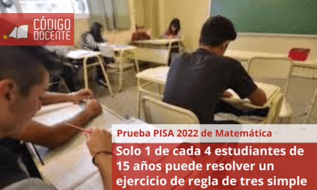 Solo 1 de cada 4 estudiantes de 15 años puede resolver un ejercicio de regla de tres simple