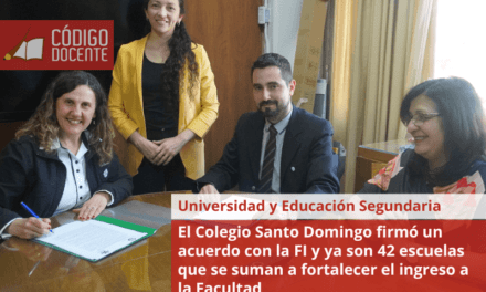 El Colegio Santo Domingo firmó un acuerdo con la FI y ya son 42 escuelas que se suman a fortalecer el ingreso a la Facultad