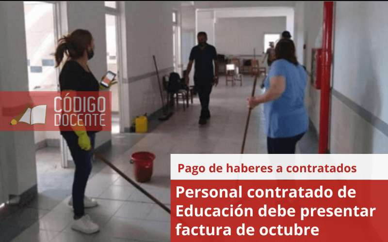 Personal contratado de Educación debe presentar factura de octubre