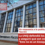 La UNSJ defendió los convenios y aseguró que son controlados: “Esto no es un kiosquito”