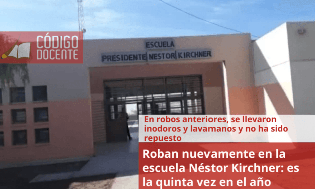 Roban nuevamente en la escuela Néstor Kirchner: es la quinta vez en el año