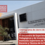 3° Encuentro de Experiencias Pedagógicas y de Investigación en Institutos Superiores de Formación Docente y Técnica de la Provincia