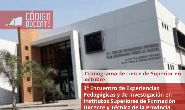 3° Encuentro de Experiencias Pedagógicas y de Investigación en Institutos Superiores de Formación Docente y Técnica de la Provincia