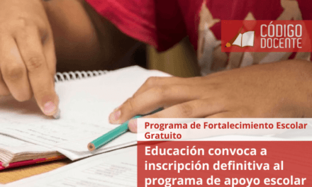 Educación convoca a inscripción definitiva al programa de apoyo escolar