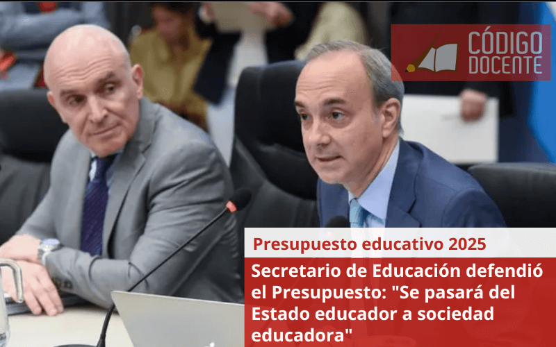 Secretario de Educación defendió el Presupuesto: “Se pasará del Estado educador a sociedad educadora”