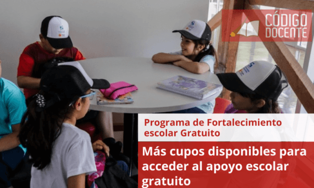 Más cupos disponibles para acceder al apoyo escolar gratuito