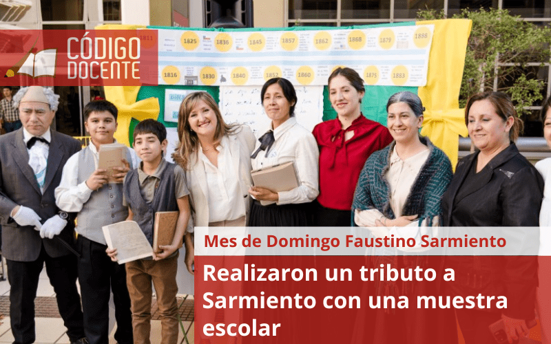 Realizaron un tributo a Sarmiento con una muestra escolar