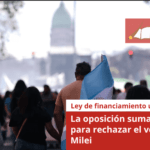 La oposición suma votos para rechazar el veto de Milei a la ley de financiamiento universitario